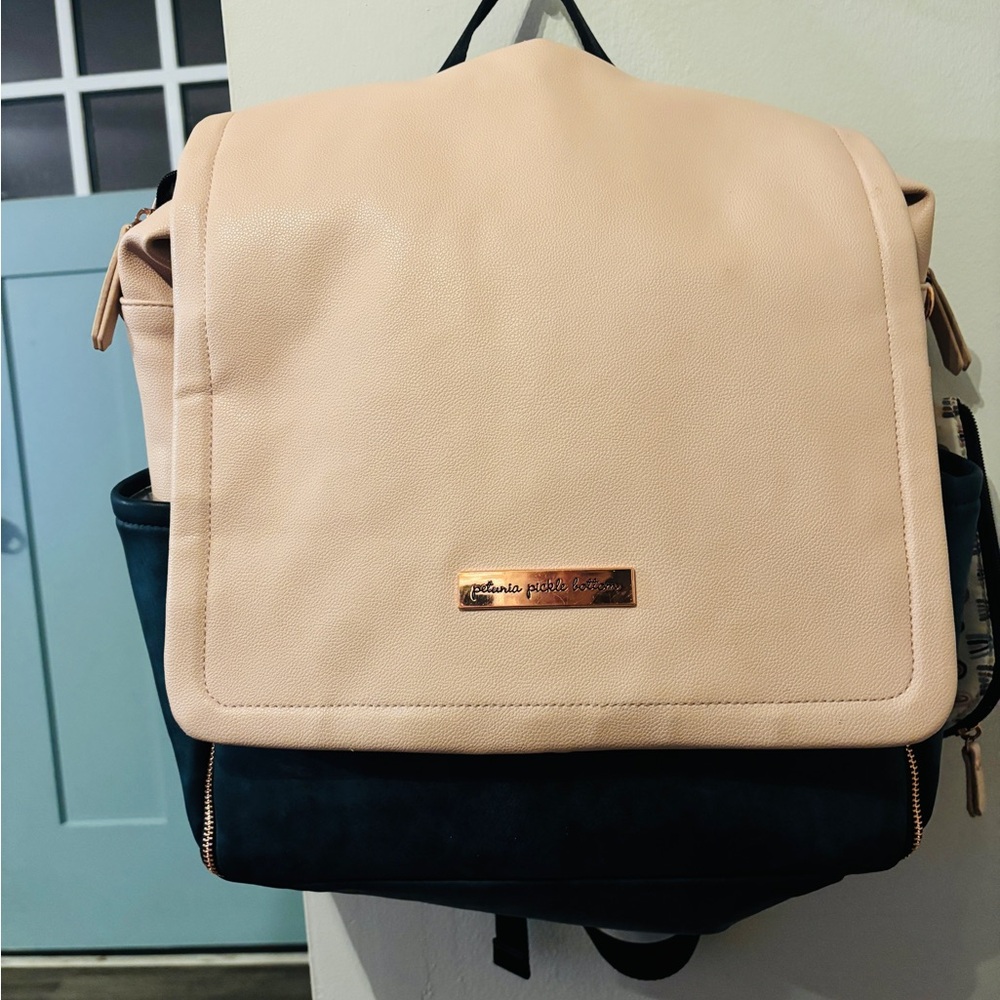 Chic Two-Tone Backpack